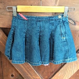 Toobydoo NY ADORABLE Denim Pleated Skirt Size 4T with super silky lining